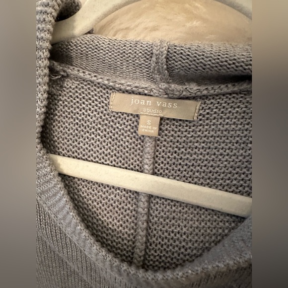 Joan Vass Cashmere Blend Gray Hoodie Size Small - Picture 3 of 3